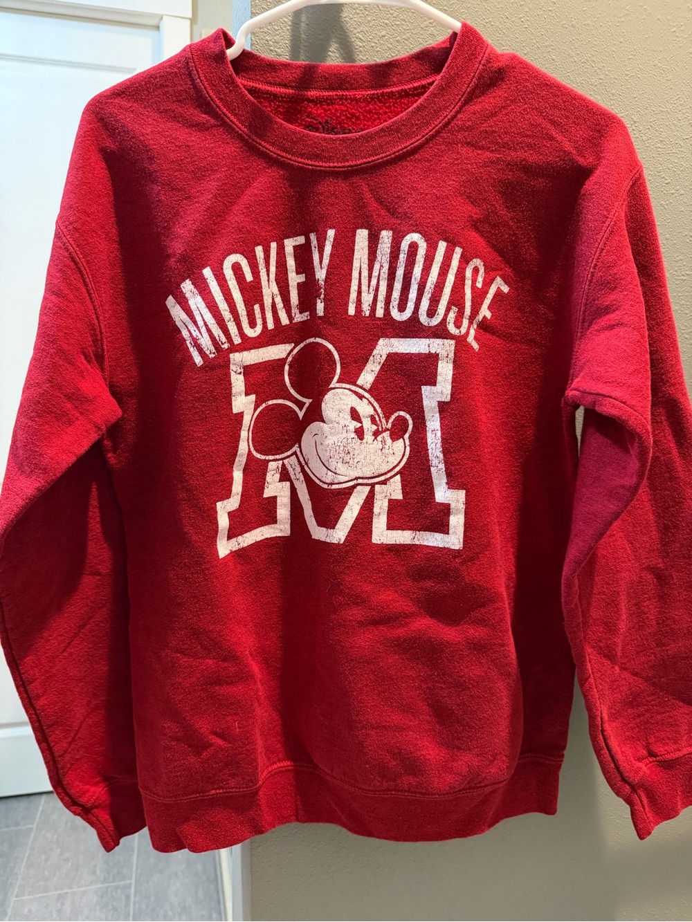 Disney Red Mickey Mouse Pullover Sweatshirt